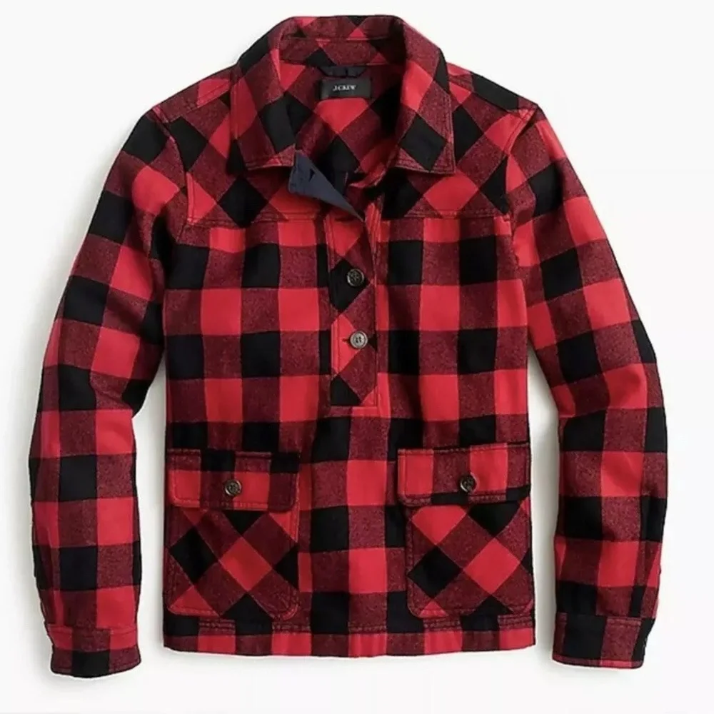 Red and Black Plaid Jacket